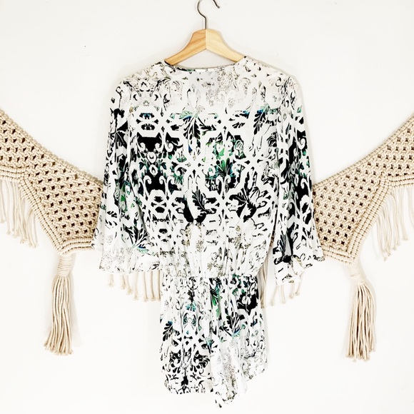 Blue Life Boho Sleeve Wrap Floral Romper - Picture 3 of 6